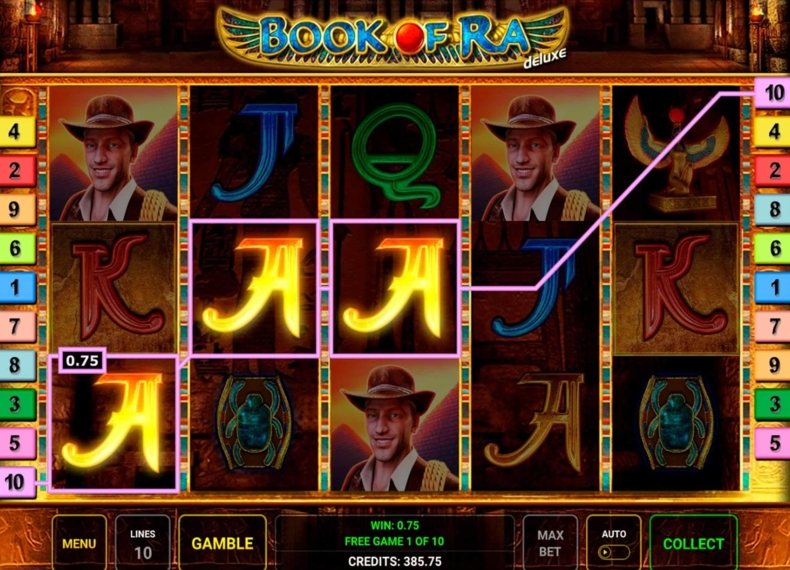 Book of Ra — игровые барабаны с египетскими символами